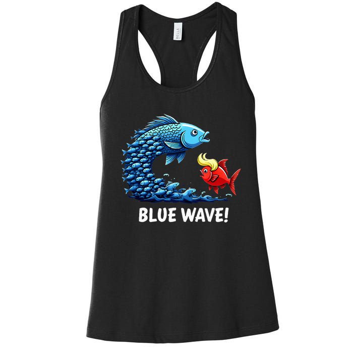 Kamala Harris 2024 Blue Wave Women's Racerback Tank