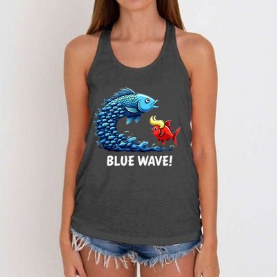 Kamala Harris 2024 Blue Wave Women's Knotted Racerback Tank