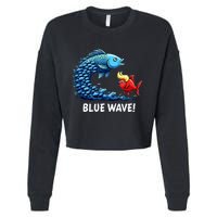 Kamala Harris 2024 Blue Wave Cropped Pullover Crew