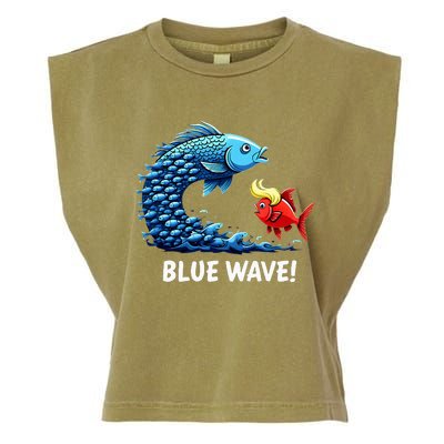 Kamala Harris 2024 Blue Wave Garment-Dyed Women's Muscle Tee