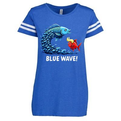 Kamala Harris 2024 Blue Wave Enza Ladies Jersey Football T-Shirt