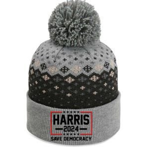 Kamala Harris 2024 Save Democracy The Baniff Cuffed Pom Beanie