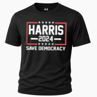 Kamala Harris 2024 Save Democracy Cooling Performance Crew T-Shirt