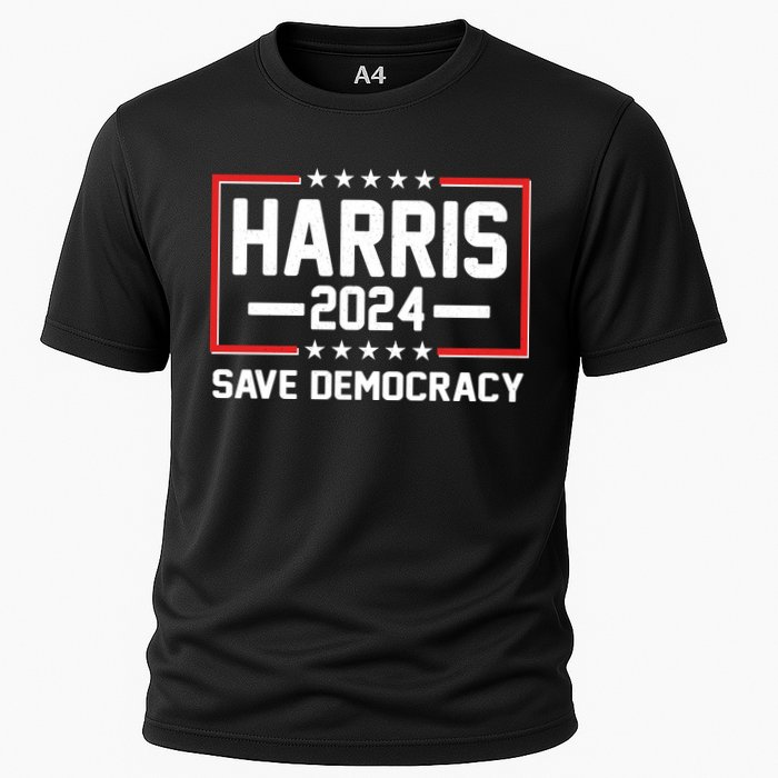 Kamala Harris 2024 Save Democracy Cooling Performance Crew T-Shirt