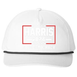 Kamala Harris 2024 Save Democracy Snapback Five-Panel Rope Hat