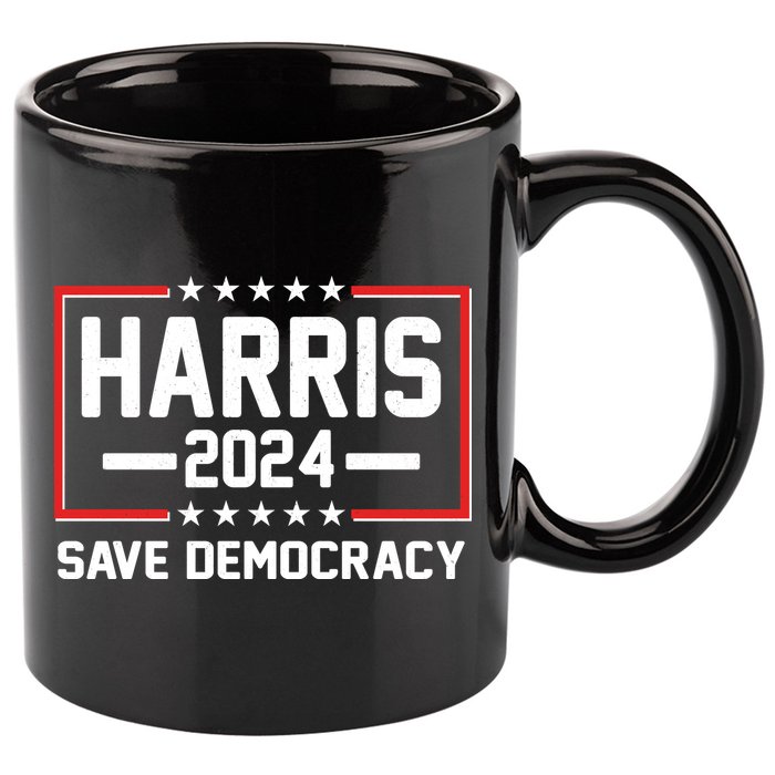 Kamala Harris 2024 Save Democracy 11oz C Handle Ceramic Mug