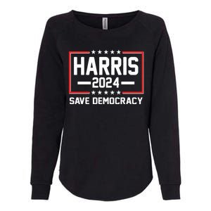 Kamala Harris 2024 Save Democracy Womens California Wash Sweatshirt