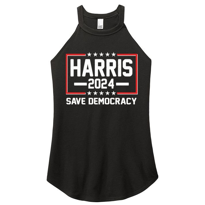 Kamala Harris 2024 Save Democracy Women's Perfect Tri Rocker Tank