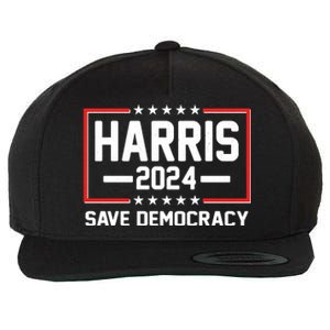 Kamala Harris 2024 Save Democracy Wool Snapback Cap