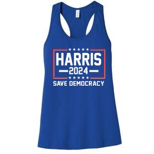 Kamala Harris 2024 Save Democracy Women's Racerback Tank