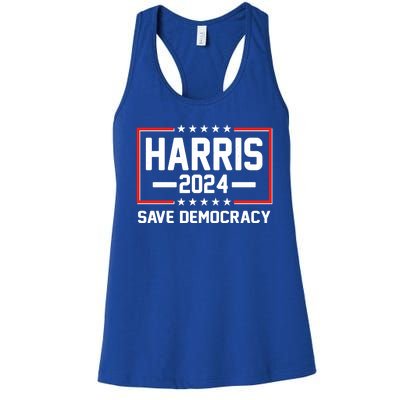 Kamala Harris 2024 Save Democracy Women's Racerback Tank