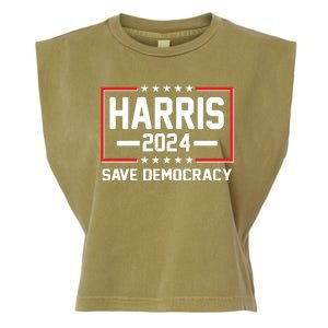 Kamala Harris 2024 Save Democracy Garment-Dyed Women's Muscle Tee