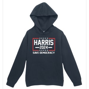 Kamala Harris 2024 Save Democracy Urban Pullover Hoodie