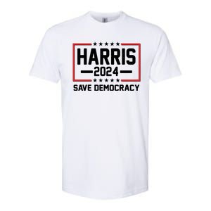 Kamala Harris 2024 Save Democracy Softstyle CVC T-Shirt