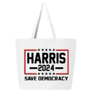 Kamala Harris 2024 Save Democracy 25L Jumbo Tote