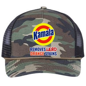 Kamala Harris 2024 Removes Stubborn Weird Orange Stains Retro Rope Trucker Hat Cap