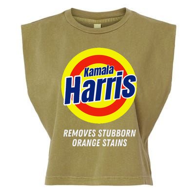 Kamala Harris 2024 Removes Stubborn Orange Stains Humorous Garment-Dyed Women's Muscle Tee