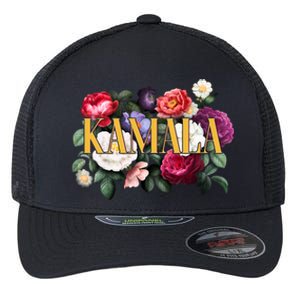 Kamala Harris 2024 Cute Beautiful Floral Flowers Flexfit Unipanel Trucker Cap