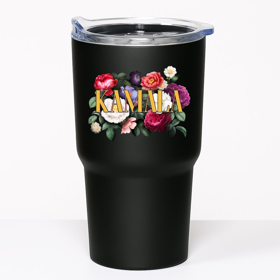 Kamala Harris 2024 Cute Beautiful Floral Flowers Tumbler