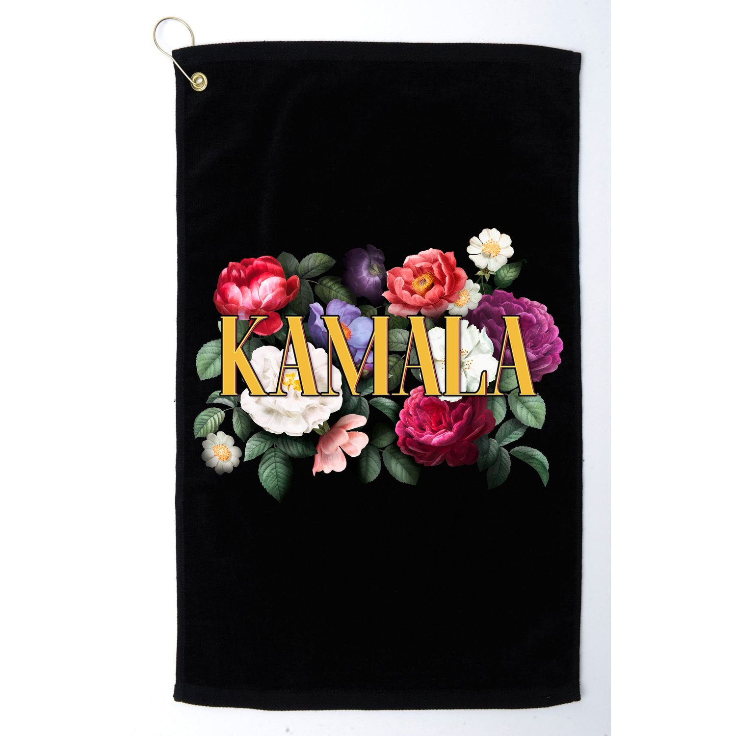 Kamala Harris 2024 Cute Beautiful Floral Flowers Golf Towel