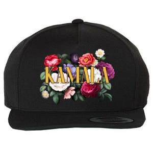 Kamala Harris 2024 Cute Beautiful Floral Flowers Wool Snapback Cap