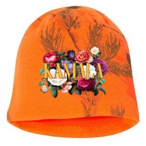 Kamala Harris 2024 Cute Beautiful Floral Flowers Kati - Camo Knit Beanie