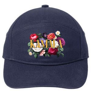 Kamala Harris 2024 Cute Beautiful Floral Flowers 7-Panel Snapback Hat