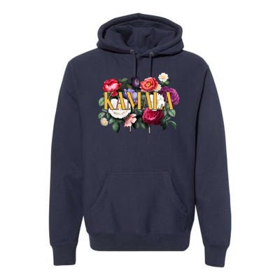 Kamala Harris 2024 Cute Beautiful Floral Flowers Premium Hoodie