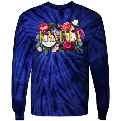 Kamala Harris 2024 Cute Beautiful Floral Flowers Tie-Dye Long Sleeve Shirt