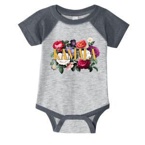 Kamala Harris 2024 Cute Beautiful Floral Flowers Infant Baby Jersey Bodysuit