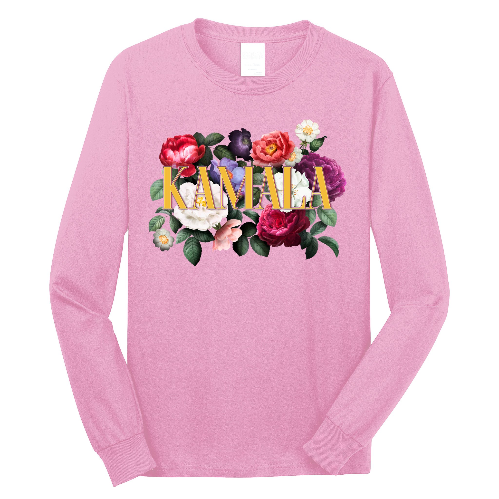 Kamala Harris 2024 Cute Beautiful Floral Flowers Long Sleeve Shirt