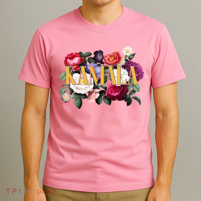 Kamala Harris 2024 Cute Beautiful Floral Flowers T-Shirt