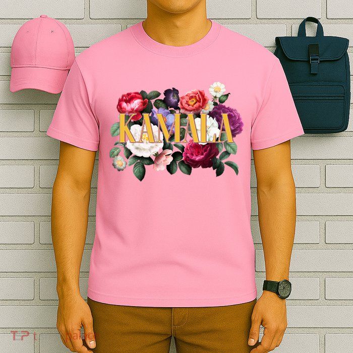 Kamala Harris 2024 Cute Beautiful Floral Flowers T-Shirt