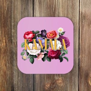 Kamala Harris 2024 Cute Beautiful Floral Flowers Coaster