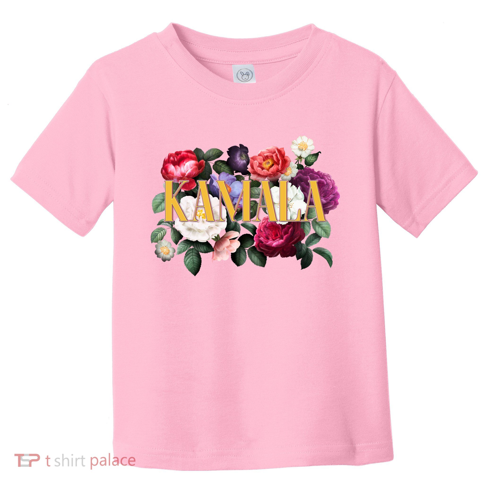 Kamala Harris 2024 Cute Beautiful Floral Flowers Toddler T-Shirt