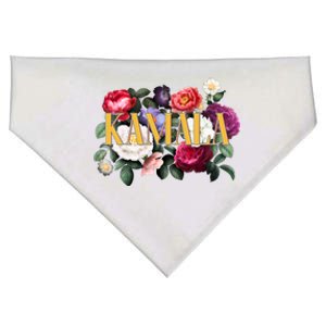 Kamala Harris 2024 Cute Beautiful Floral Flowers USA-Made Doggie Bandana