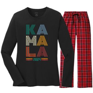 Kamala Harris 2024 Presidential Election Women's Long Sleeve Flannel Pajama Set 