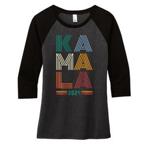 Kamala Harris 2024 Presidential Election Women's Tri-Blend 3/4-Sleeve Raglan Shirt