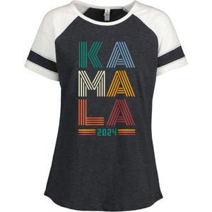 Kamala Harris 2024 Presidential Election Enza Ladies Jersey Colorblock Tee