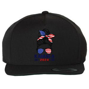 Kamala Harris 2024 President Women America Flag Vote Gift Wool Snapback Cap