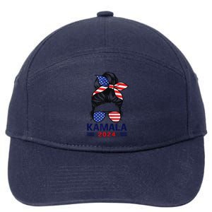 Kamala Harris 2024 President Women America Flag Vote Gift 7-Panel Snapback Hat