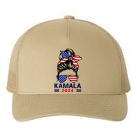 Kamala Harris 2024 President Women America Flag Vote Gift Yupoong Adult 5-Panel Trucker Hat