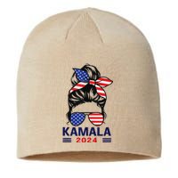 Kamala Harris 2024 President Women America Flag Vote Gift Sustainable Beanie