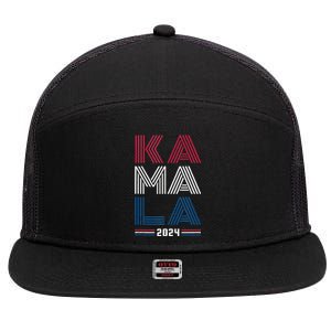 Kamala Harris 2024 For President Campaign 7 Panel Mesh Trucker Snapback Hat