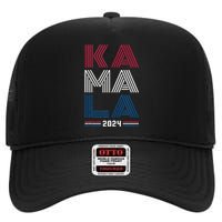 Kamala Harris 2024 For President Campaign High Crown Mesh Back Trucker Hat