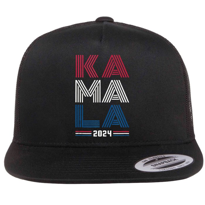 Kamala Harris 2024 For President Campaign Flat Bill Trucker Hat