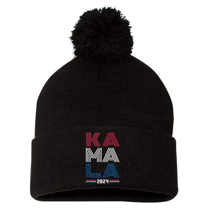 Kamala Harris 2024 For President Campaign Pom Pom 12in Knit Beanie