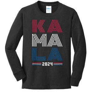 Kamala Harris 2024 For President Campaign Kids Long Sleeve Shirt