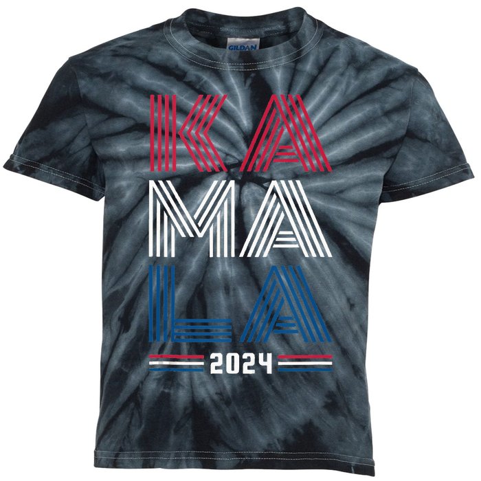 Kamala Harris 2024 For President Campaign Kids Tie-Dye T-Shirt