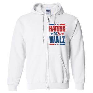 Kamala Harris 2024 Walz Full Zip Hoodie